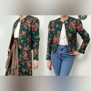 Vera Bradley Vintage Quilted Floral Jacket Size S